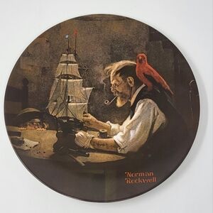"The Ship Builder" by Norman Rockwell Plate #10162P VTG 1980 Knowles Heritage